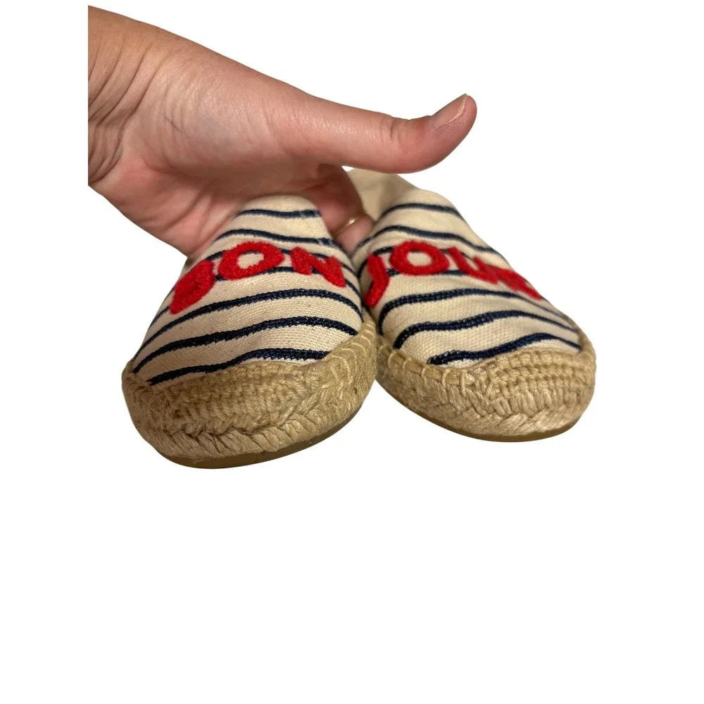 Soludos Bonjour Slip on Organic Espadrille Nautical Resort Vacation Travel - 6